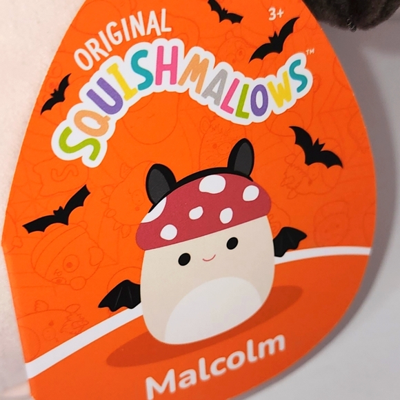 🎃 MALCOLM 🍄 Mushroom Bat Halloween 2023 Original Squishmallow by Kelly Toy NWT - Picture 3 of 9